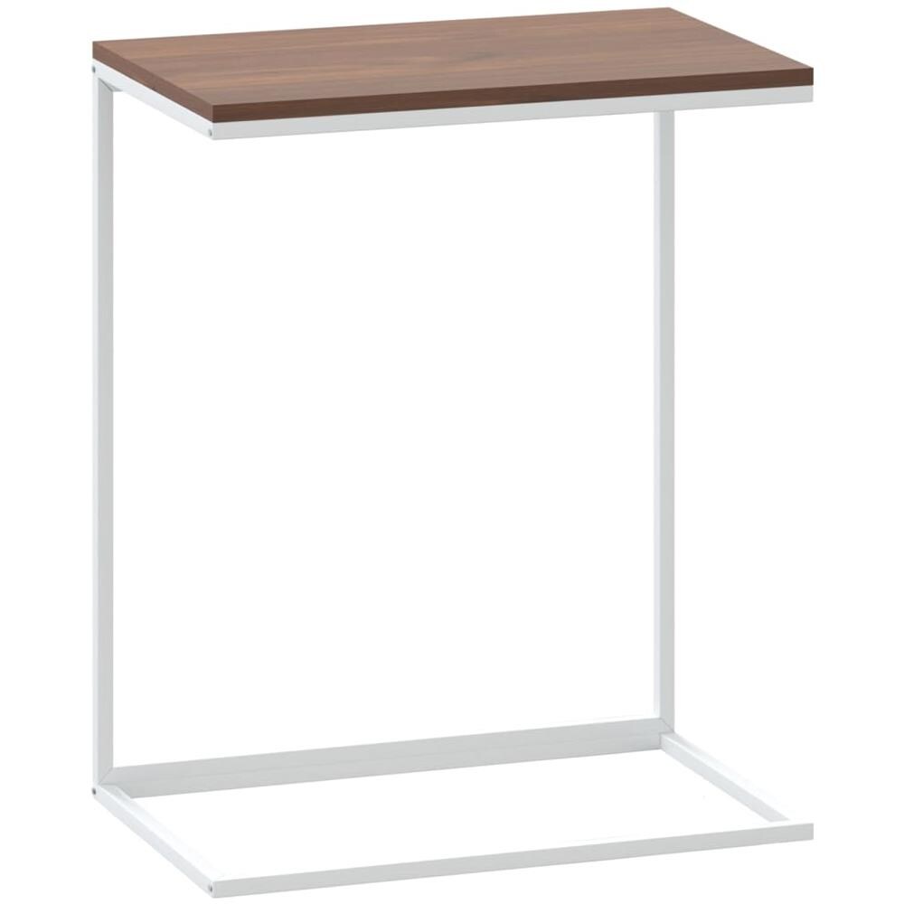 Tavolino Da Salotto Bianco 55x35x66 Cm In Legno Multistrato - Foto 2