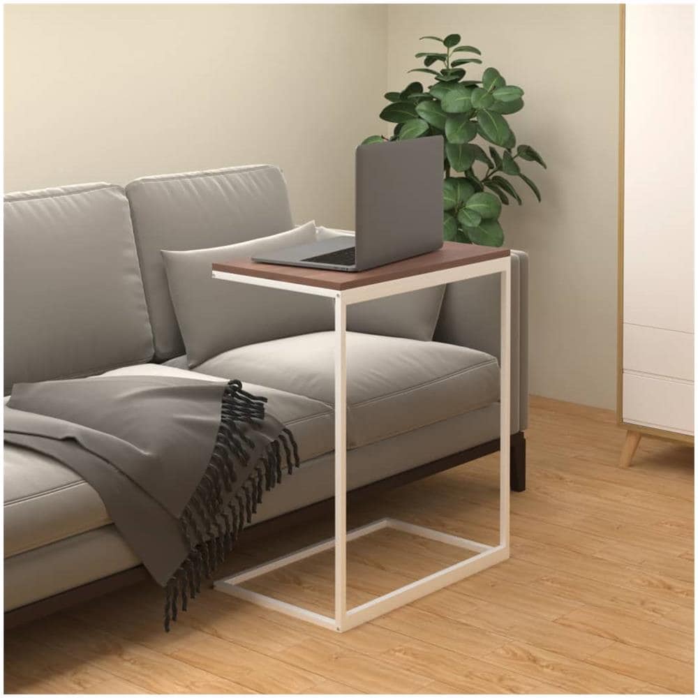 Tavolino Da Salotto Bianco 55x35x66 Cm In Legno Multistrato - Foto 1