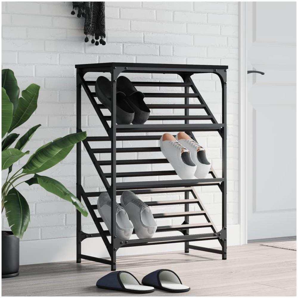 VidaXL Scarpiera Nera 60x35x84 cm in Legno Multistrato | Leroy Merlin