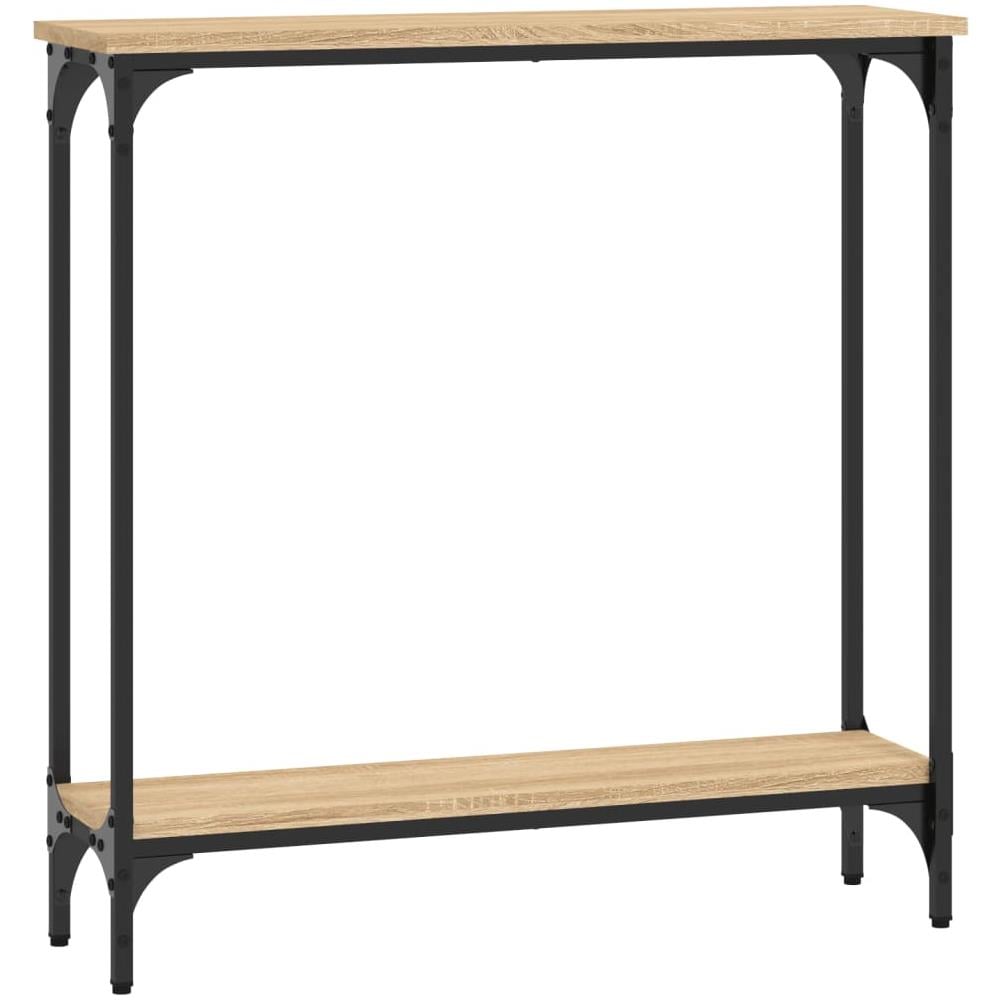 Tavolino Consolle Rovere Sonoma 75x22,5x75cm Legno Multistrato - Foto 2