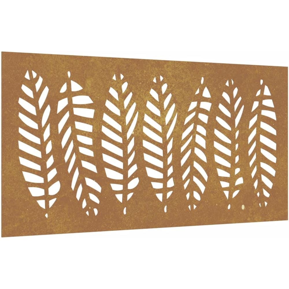 Decorazione Muro Da Giardino 105x55 Cm Foglia Acciaio Corten - Foto 2