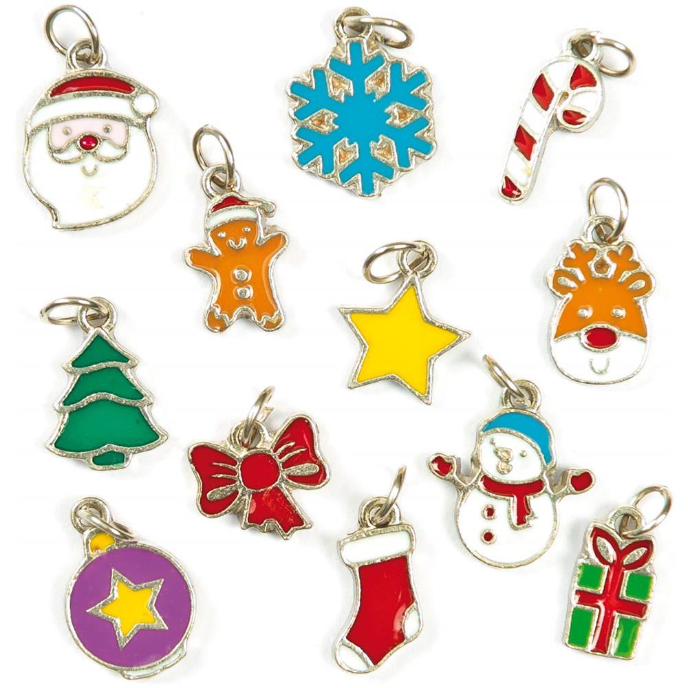 Ciondoli Natalizi Baker Ross Ef961 - Confezione Da 24, Ideali Per Creare Gioielli, Bracciali, Collane E Portachiavi, Arti E Mestieri Per Bambini, Regali - Foto 1
