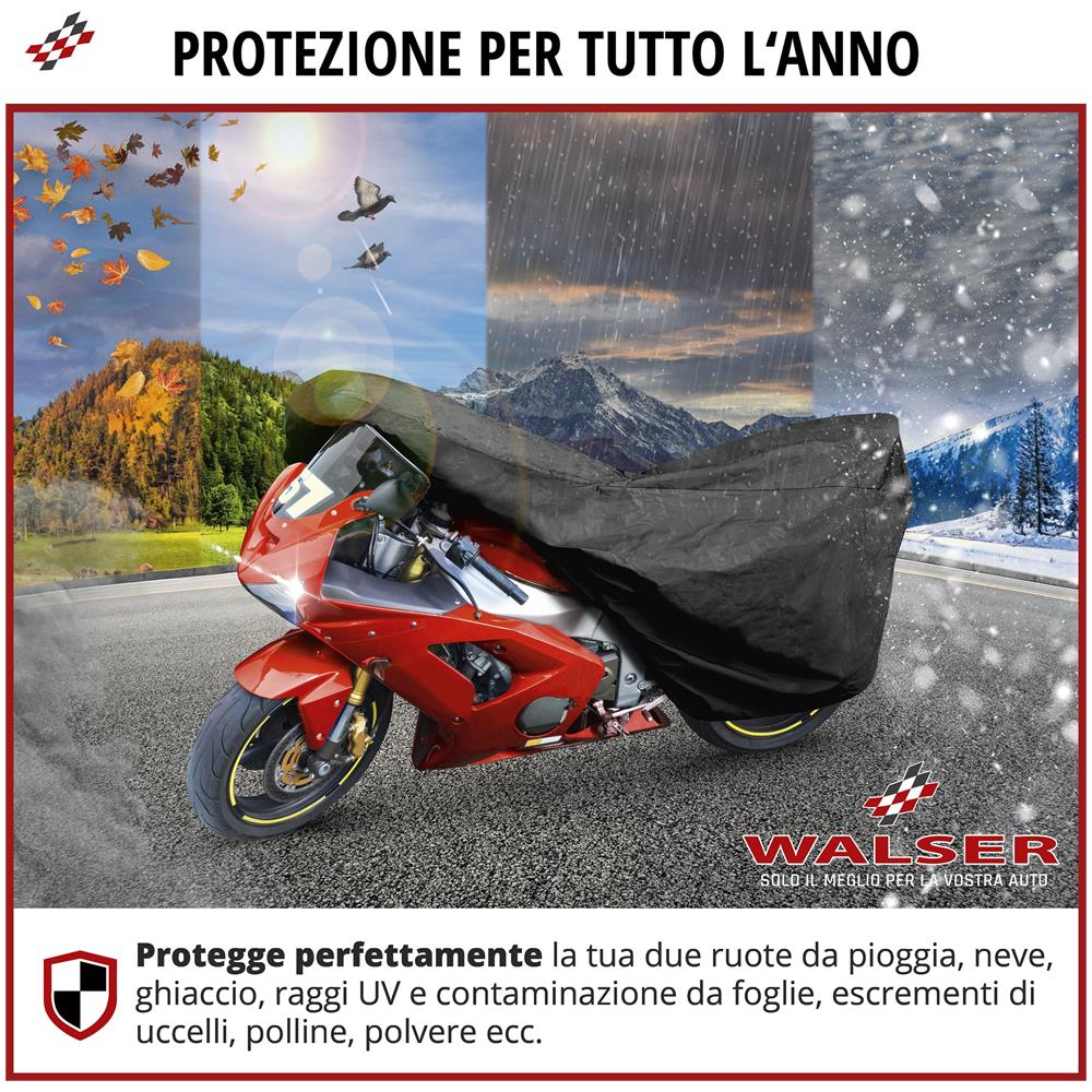 Garage Per Motociclette Dimensioni Sportive M Pvc - 215 X 95 X 120 Cm Nero - Foto 2