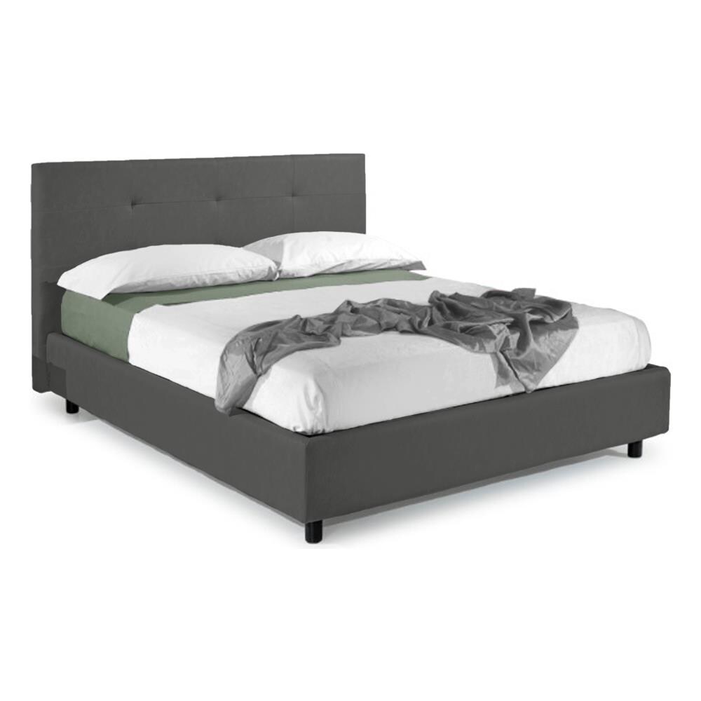 Letto Matrimoniale, Modello Saint Tropez, E Uno Tra I Modelli Piu Apprezzati Per Il Suo Rapporto Prezzo Qualita, Rete A Doghe 140x200 Cm, Compreso Box Contenitore, Rivestimento Giroletto Sfoderabile, Made In Italy - Foto 1