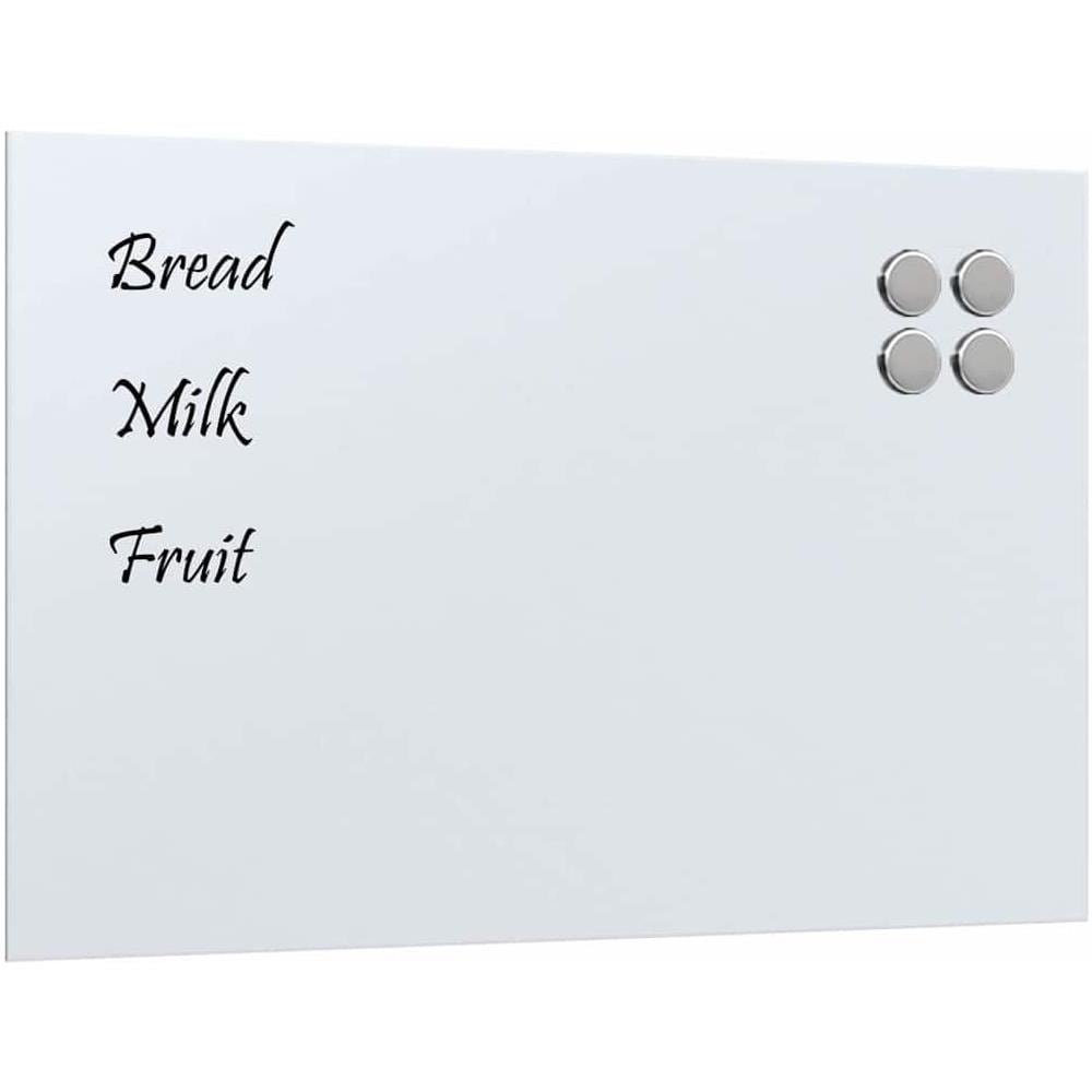 Lavagna Magnetica a Parete Bianca 60x40 cm Vetro Temperato - Foto 1