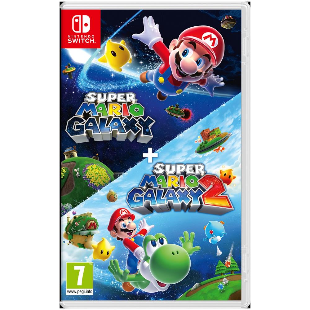 Super Mario Galaxy + Super Mario Galaxy 2 Tedesca, DUT, Inglese, ESP, Francese, ITA, Giapponese, Coreano, Portoghese Switch - Foto 1
