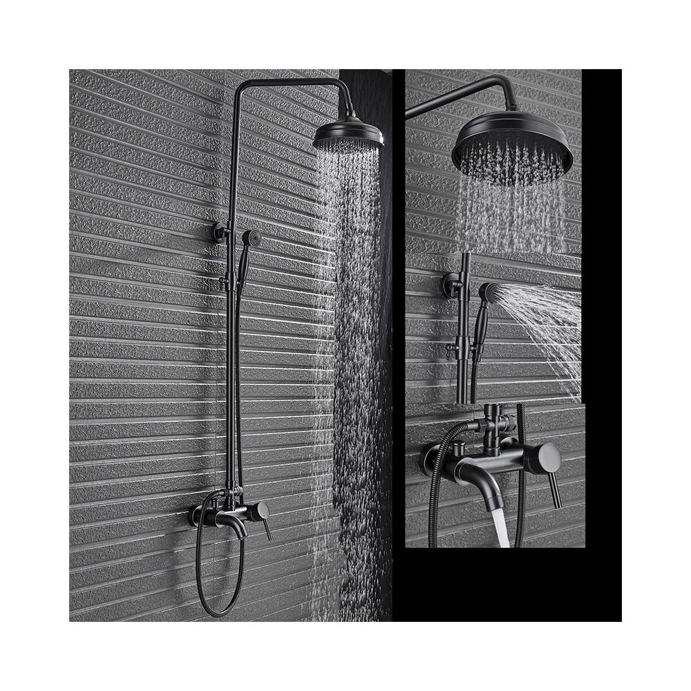 Rubinetto per doccia, Blackswan, tipo M68.6.6, modello nero anticato, misura 20 cm - Foto 2