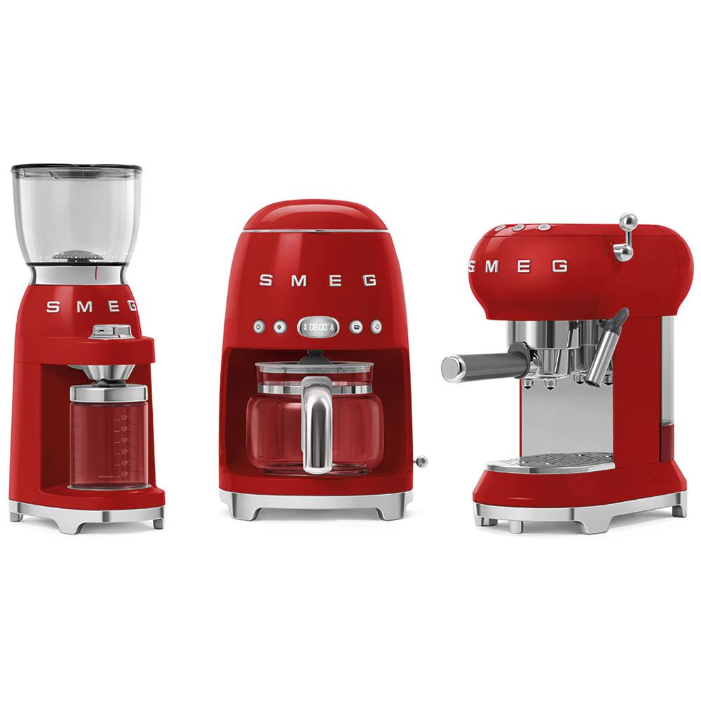 Macinacaffè CGF01RDEU Estetica Anni '50 Potenza 150 Watt Contenitore 350 gr Colore Rosso - Foto 2