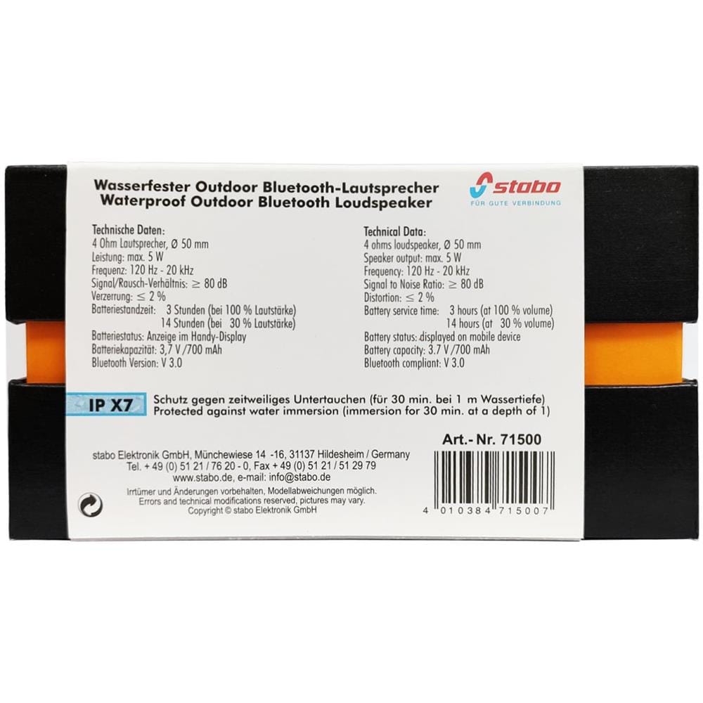 Altoparlante Portatile Per Esterno, Ipx7 Impermeabile, Bluetooth 4.2, 5w Di Potenza, Vivavoce, Compatibile Siri, Codice 71500 - Foto 6