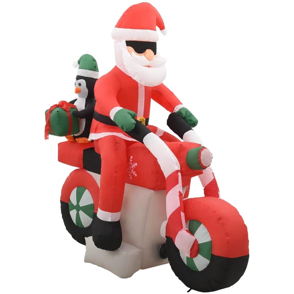 Babbo Natale Gonfiabile Sulla Moto Led Ip44 160 Cm - Foto 1