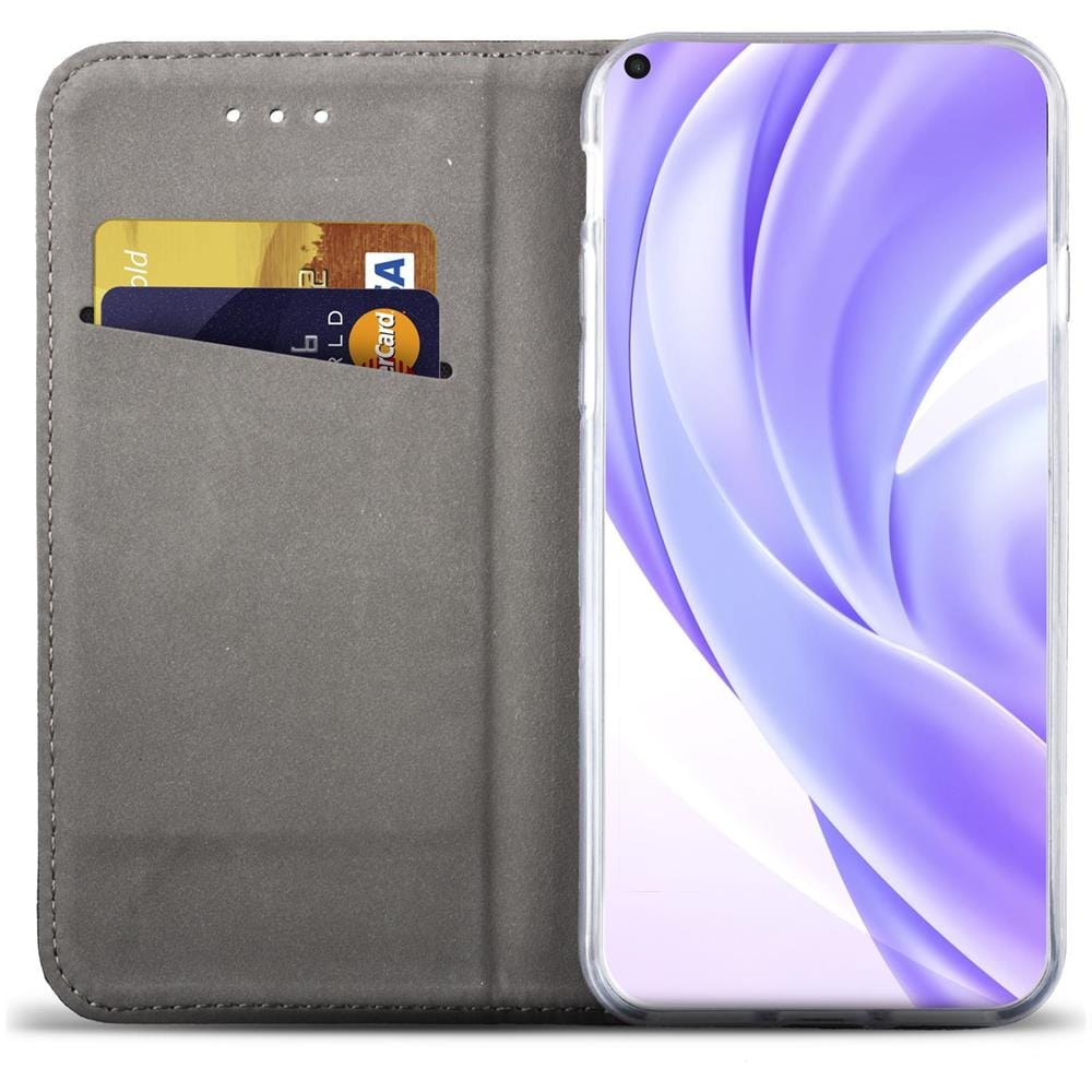 Cover Per Xiaomi Mi 11 Lite E Mi 11 Lite 5g, Blu Scuro - Custodia A Libro Flip Smart Magnetica Con Appoggio E Porta Carte - Foto 2