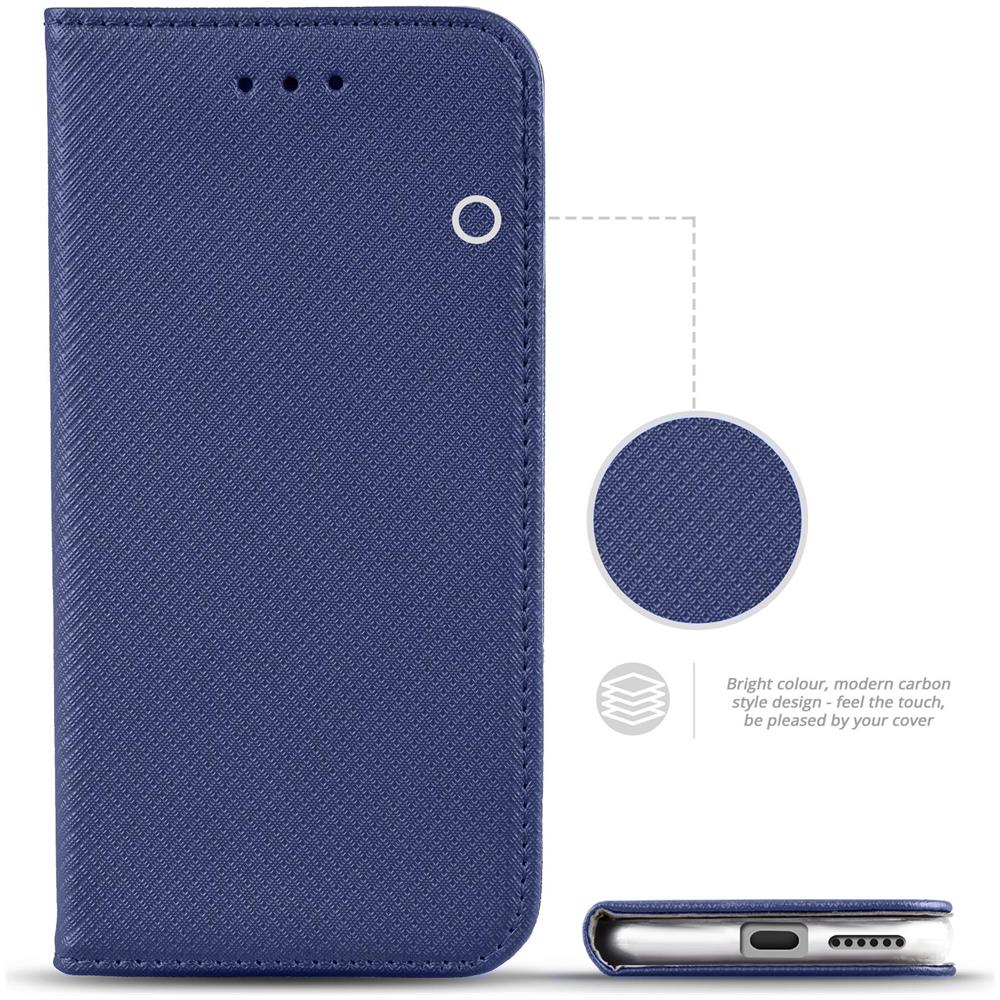 Cover Per Xiaomi Mi 11 Lite E Mi 11 Lite 5g, Blu Scuro - Custodia A Libro Flip Smart Magnetica Con Appoggio E Porta Carte - Foto 7