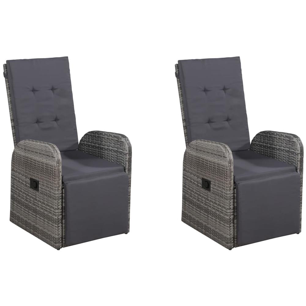 Set Mobili da Pranzo per Giardino 5 pz Grigio - Foto 3