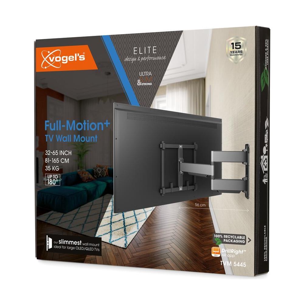 Staffa a Parete 3 Snodi TVM 5445 per TV da 32" a 65" Movimento completo (fino a 180°) Colore Nero - Foto 10