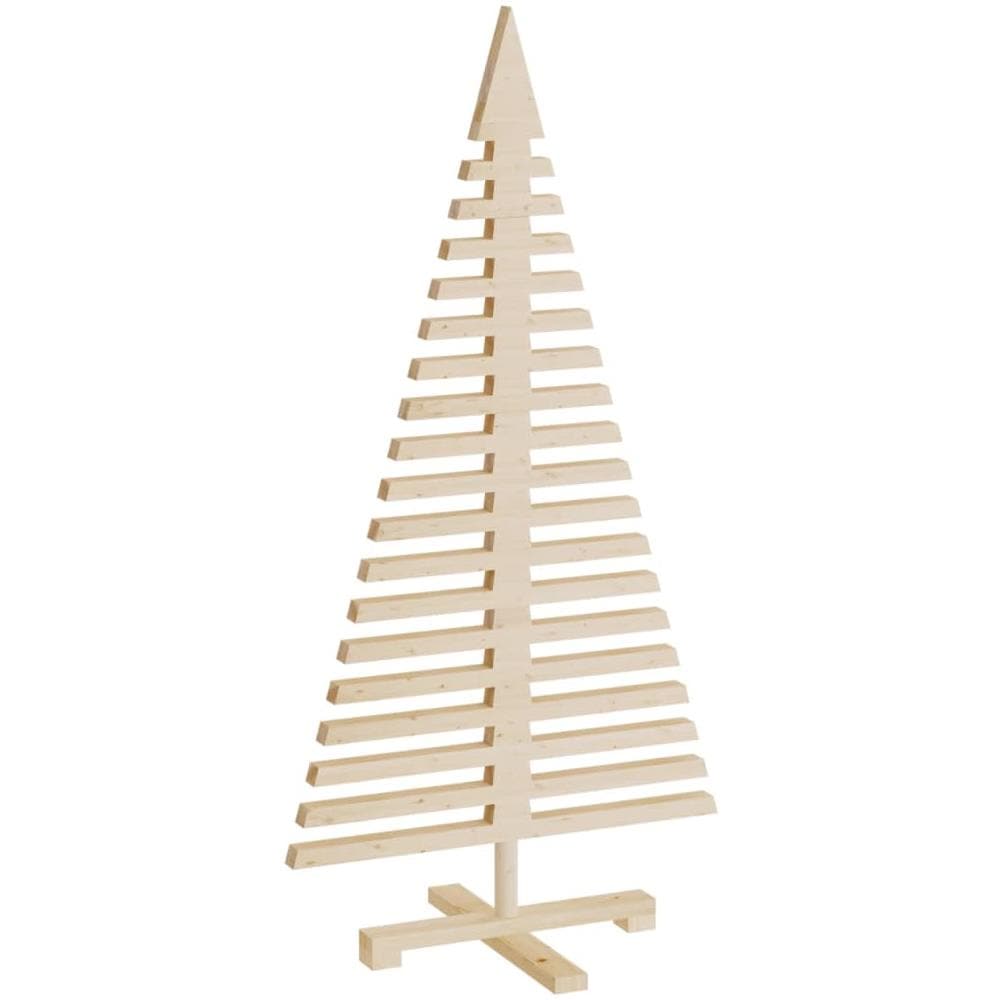 Albero Di Natale Decorativo In Legno 120 Cm Legno Massello Pino - Foto 2