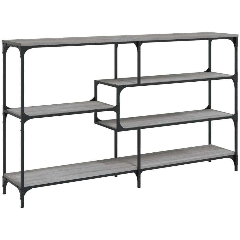 Tavolo Consolle Grigio Sonoma 160x32x95 Cm In Legno Multistrato - Foto 2