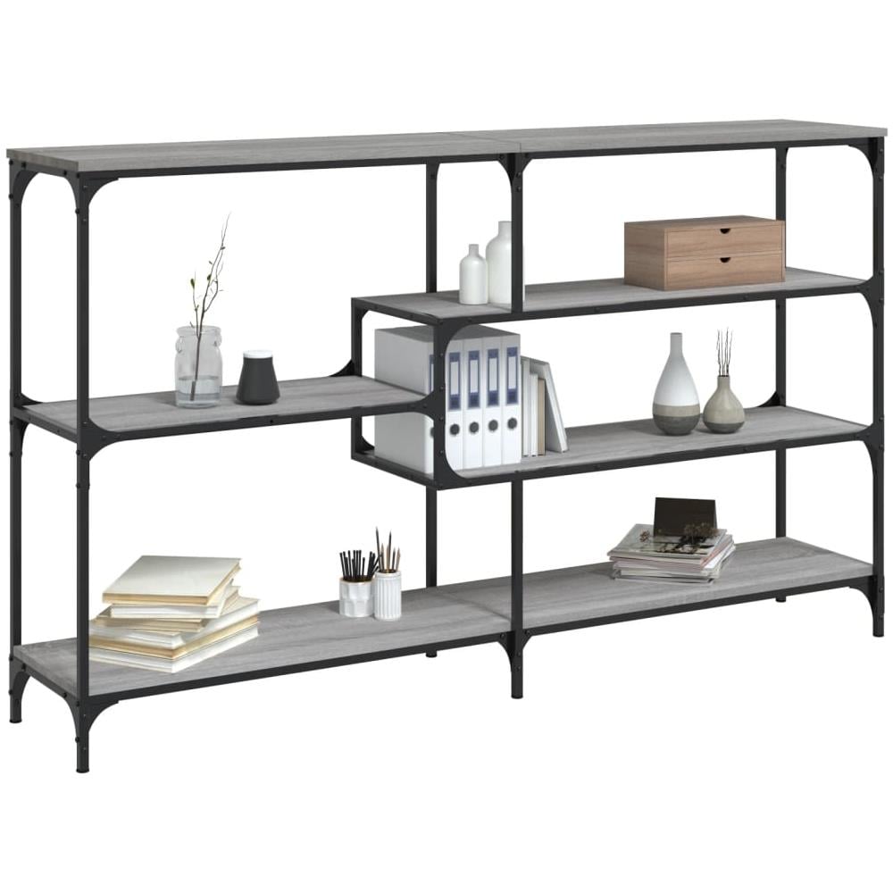 Tavolo Consolle Grigio Sonoma 160x32x95 Cm In Legno Multistrato - Foto 3