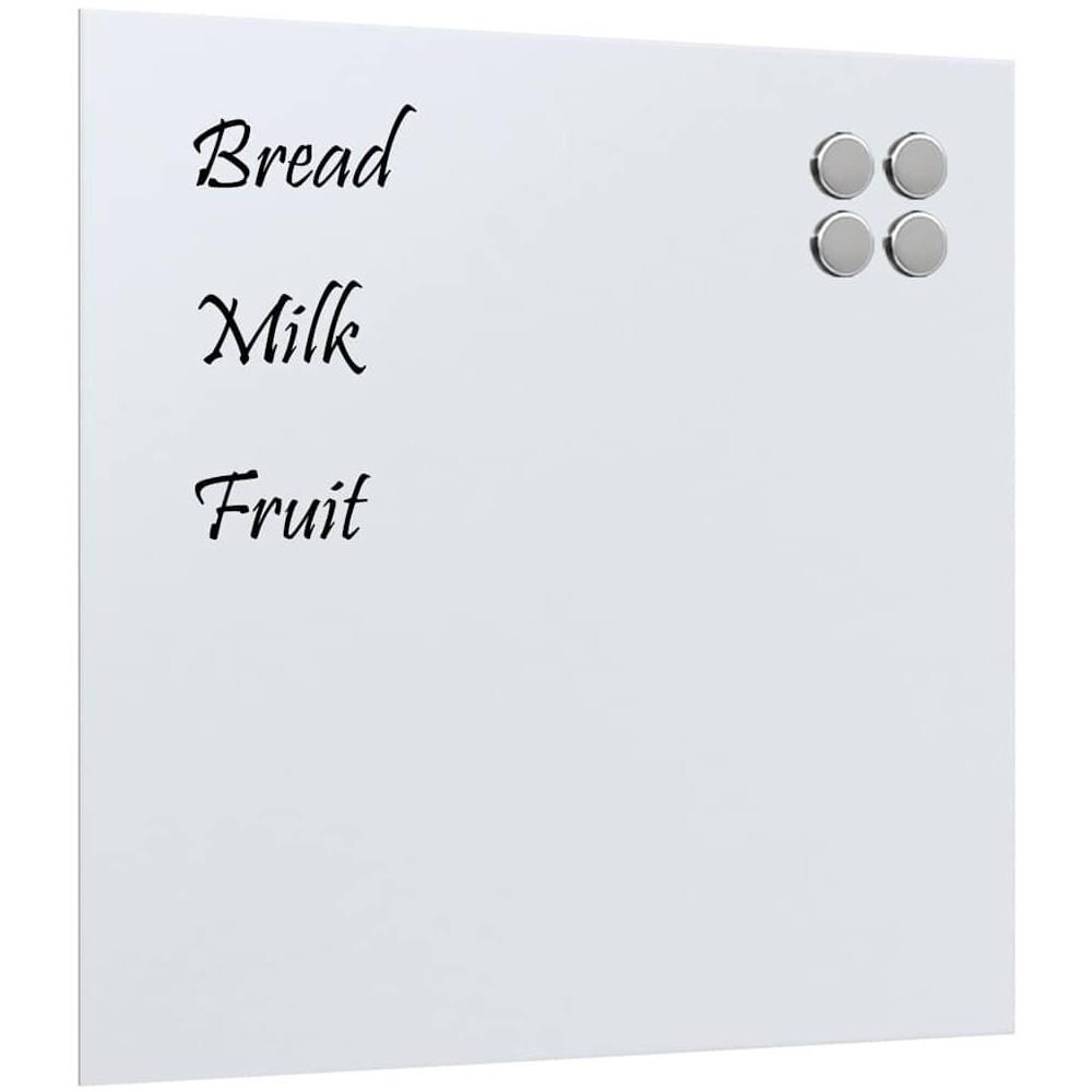 Lavagna Magnetica a Parete Bianca 60x60 cm Vetro Temperato - Foto 1