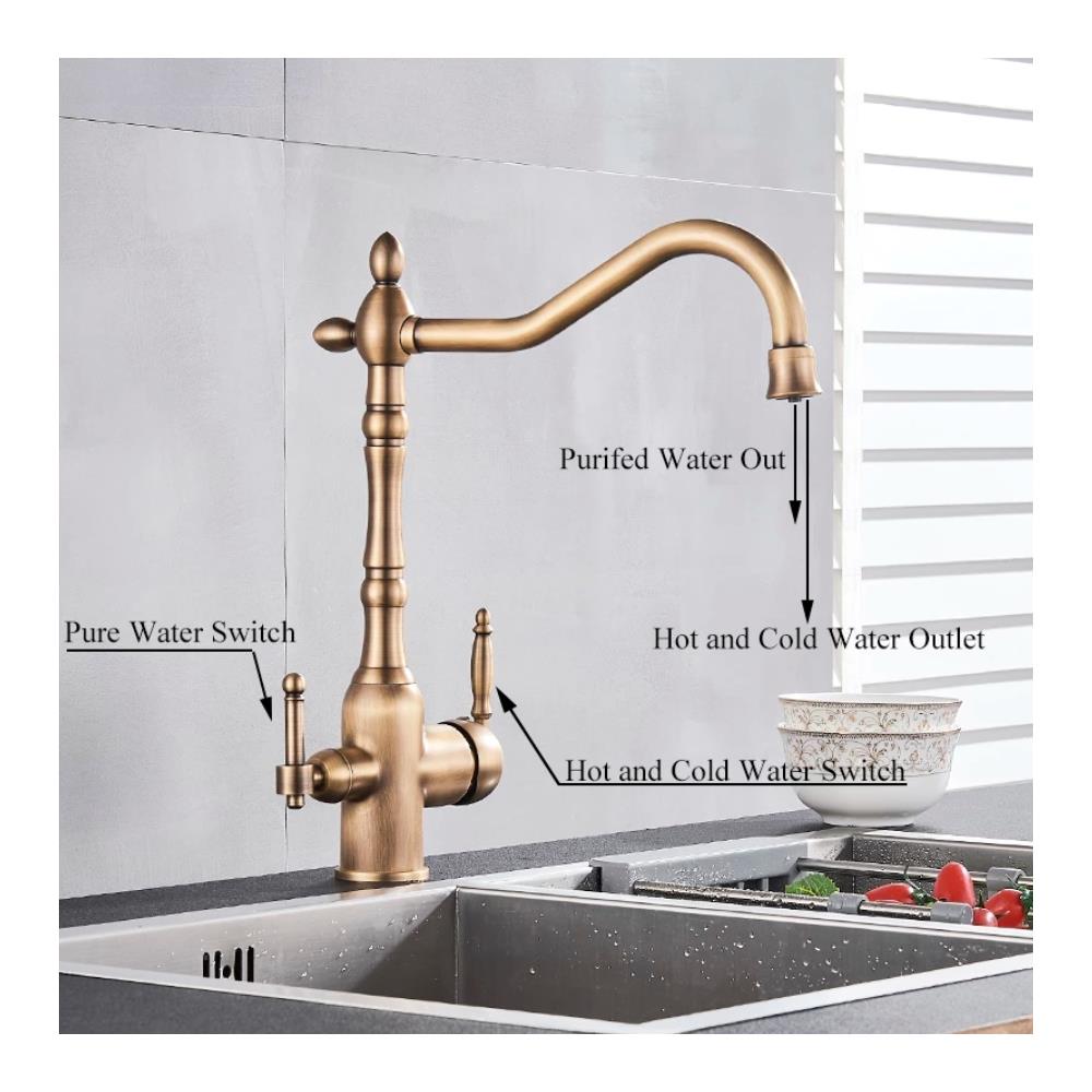 Rubinetto per lavello da cucina /bagno, Blackswan, tipo M72, modello in bronzo, misura 34 cm - Foto 2