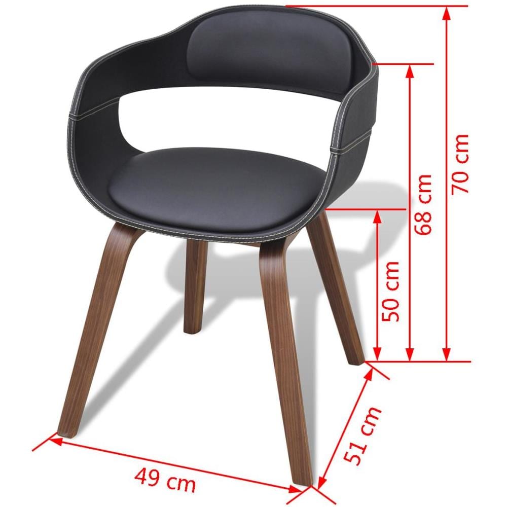 4 Pz Sedie Sala Da Pranzo In Pelle Artificiale E Legno Curvato - Foto 12
