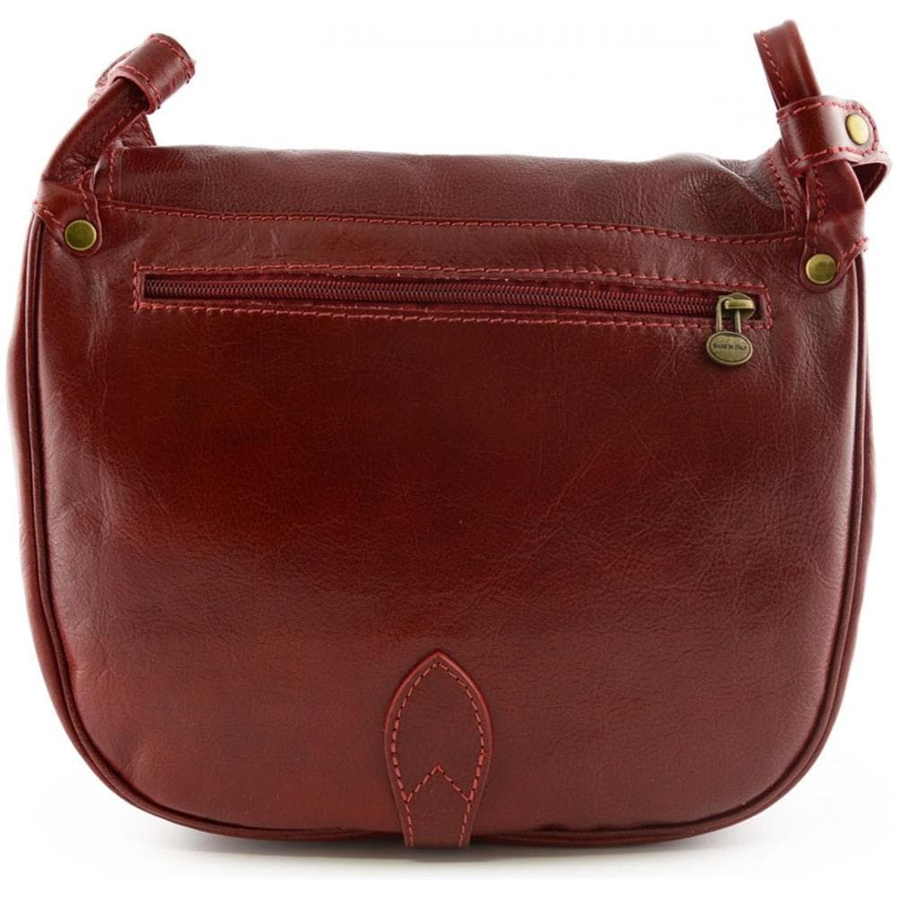 Borsa Donna A Tracolla Colore Rosso - Pelletteria Toscana Made In Italy - Borsa Donna - Foto 3