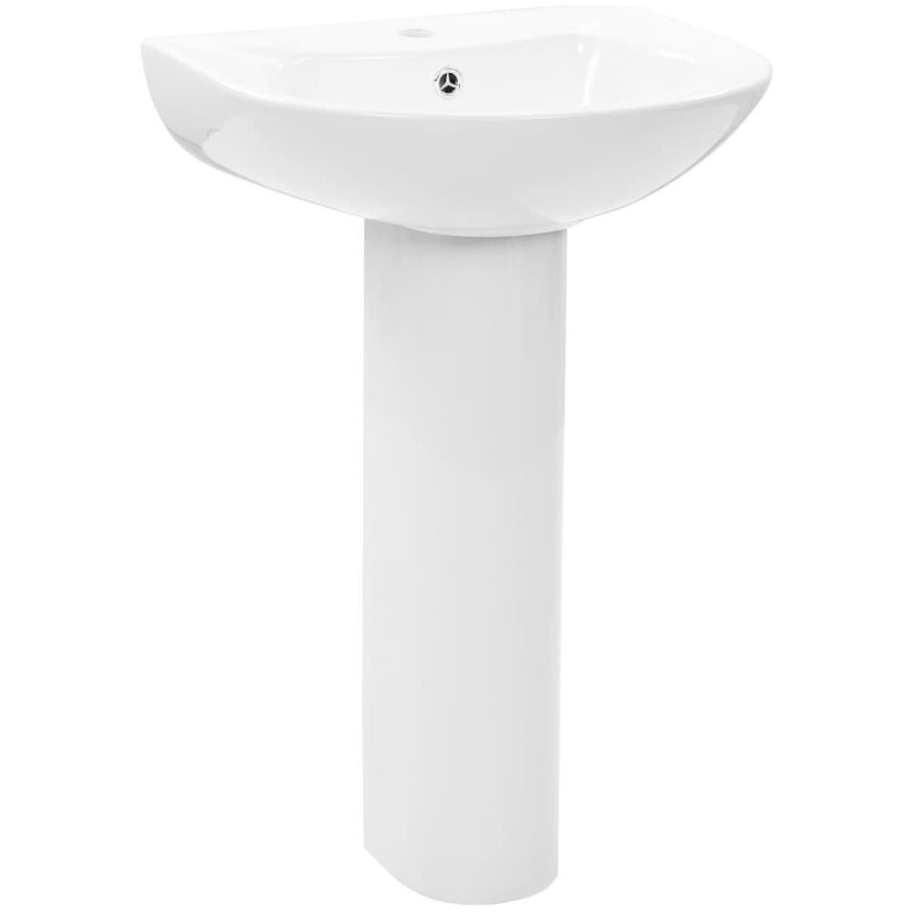 Lavandino A Colonna In Ceramica Bianca 520x440x190 Mm - Foto 2