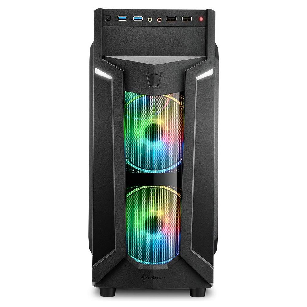 Case VG6-W RGB Middle Tower ATX / Micro-ATX / Mini-ATX 2 Porte USB 3.0 Colore Nero (Finestrato) - Foto 2