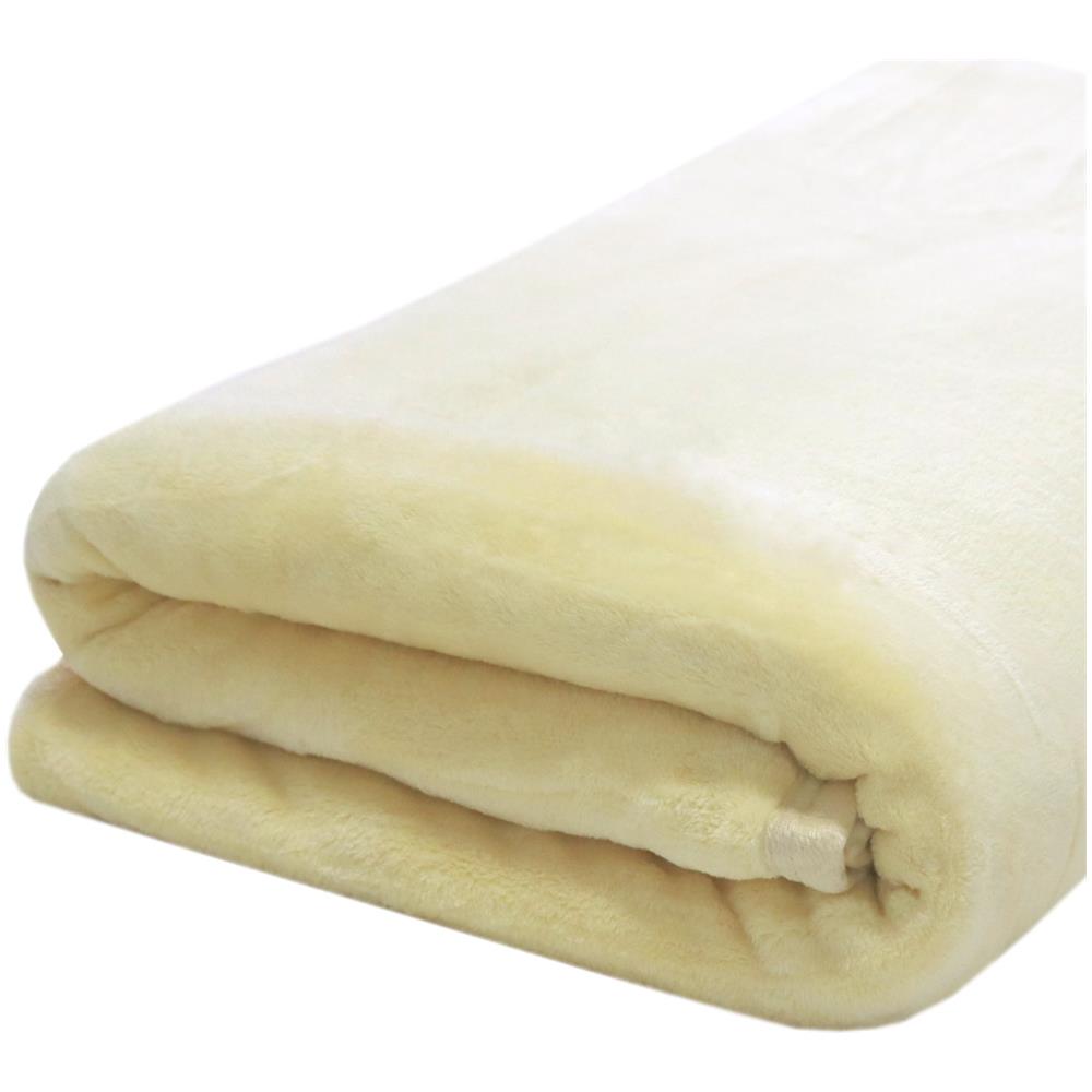 Montse Interiors Coperta Double Face e copricuscini Decorativi 2 copricuscini Beige///Écru Tinta Unita 230 x 260 cm Design 9101