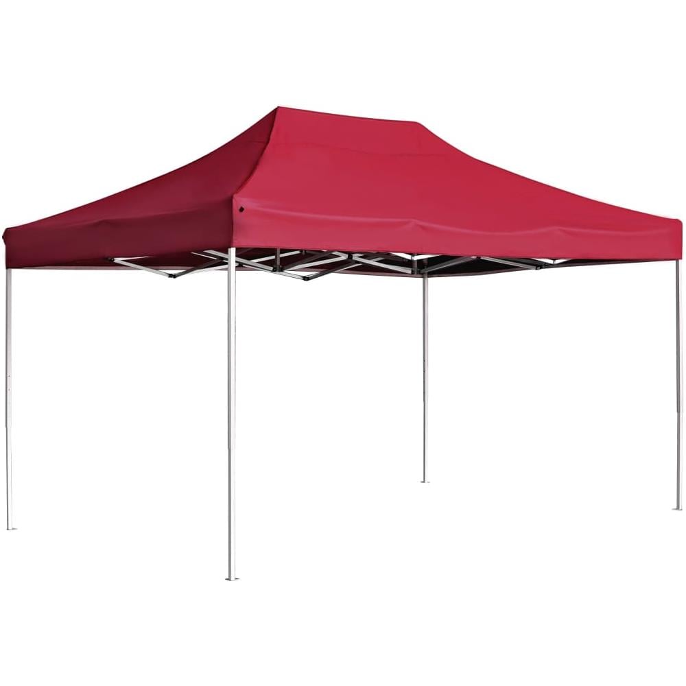 Gazebo Professionale Pieghevole Alluminio 4,5x3 m Rosso Vino - Foto 1