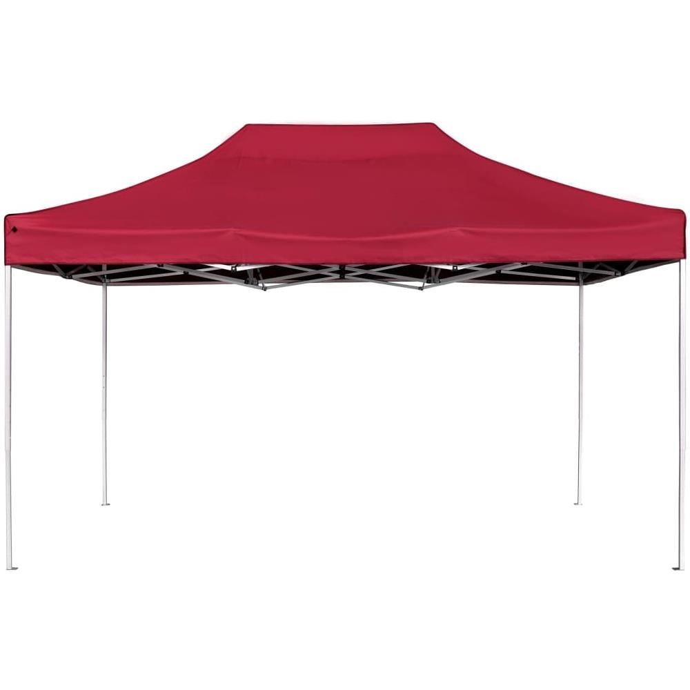Gazebo Professionale Pieghevole Alluminio 4,5x3 m Rosso Vino - Foto 2