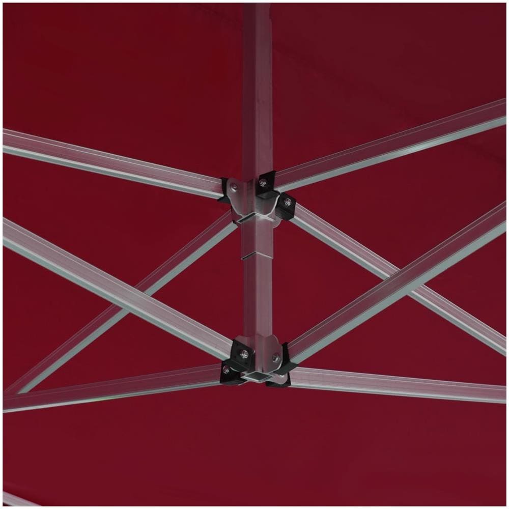 Gazebo Professionale Pieghevole Alluminio 4,5x3 m Rosso Vino - Foto 7
