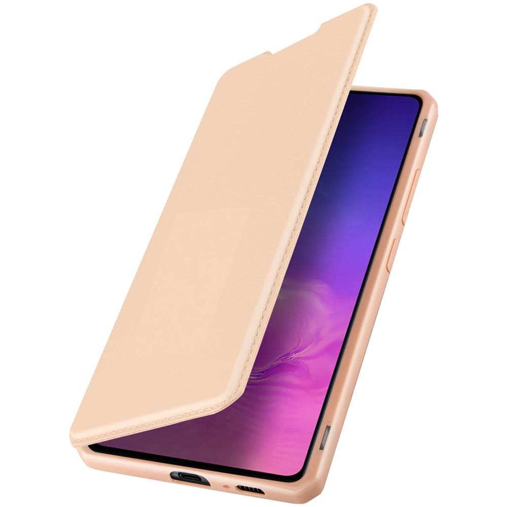 Custodia Galaxy S10 Lite Portacarte Supporto Video Pelle Vera Rosa - Foto 5