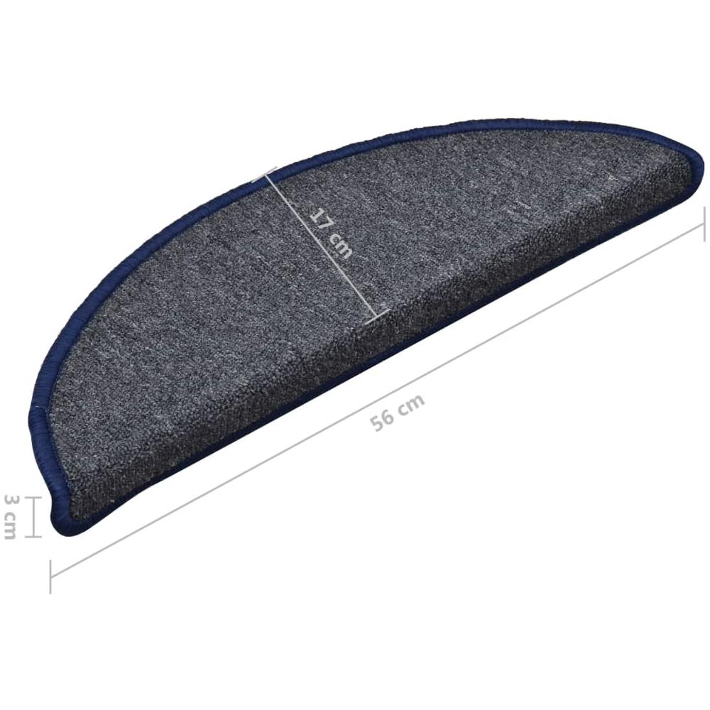 Tappetini Per Scale 15 Pz Grigio Scuro E Blu 56x17x3 Cm - Foto 8