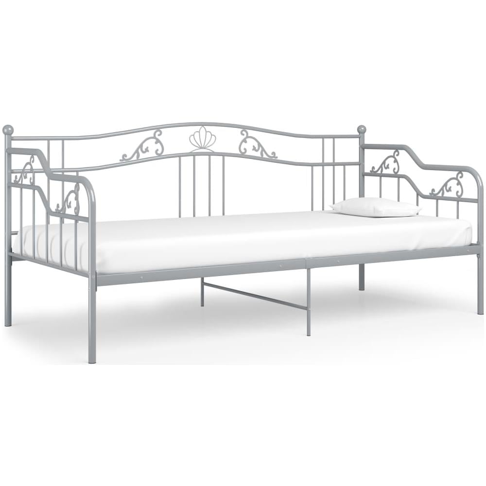 Telaio Divano Letto Grigio In Metallo 90x200 Cm - Foto 2