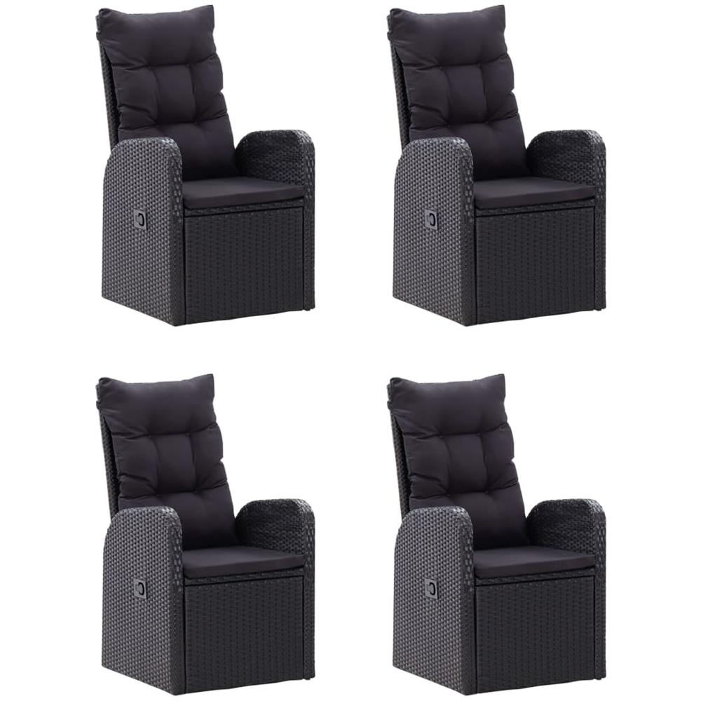 Set Mobili da Pranzo per Giardino 5 pz Nero - Foto 2