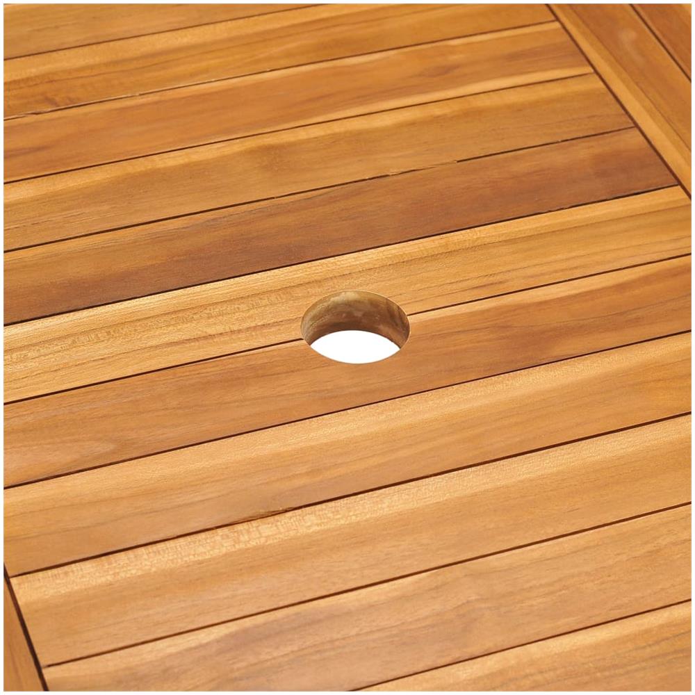 Set da Pranzo da Giardino 7 pz con Cuscini Legno di Teak - Foto 3