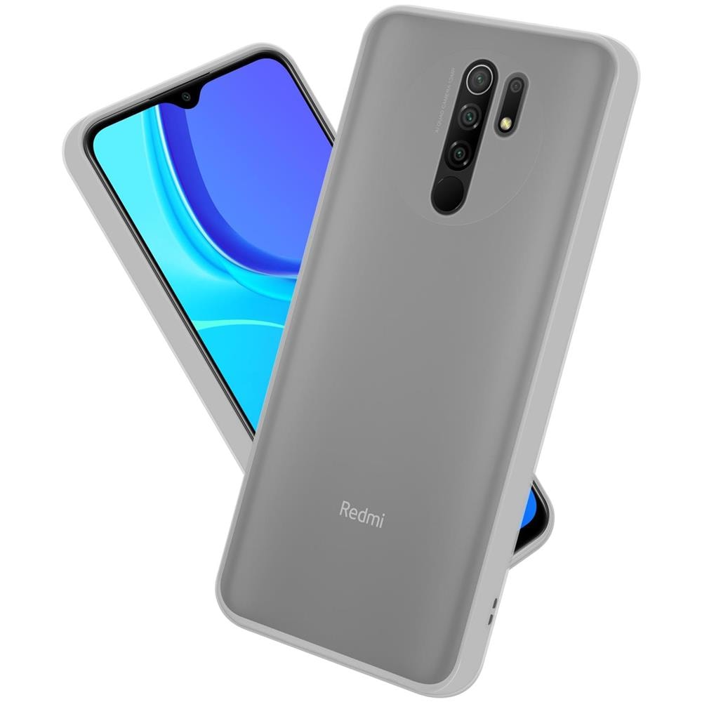 Custodia Compatibile Con Xiaomi Redmi 9 In Transparente Opaco - Coperchio Protettivo Ibrido Con Interno In Silicone Tpu E Retro In Plastica Opaca - Foto 1