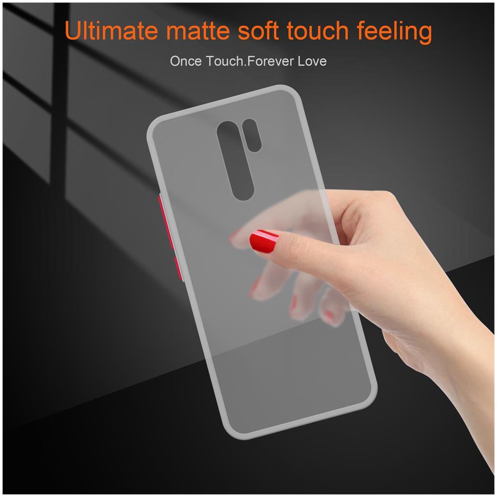 Custodia Compatibile Con Xiaomi Redmi 9 In Transparente Opaco - Coperchio Protettivo Ibrido Con Interno In Silicone Tpu E Retro In Plastica Opaca - Foto 7