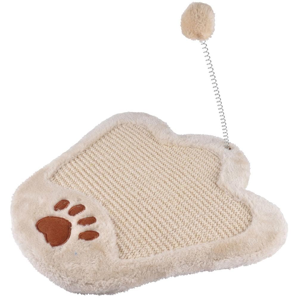 Tiragraffi A Forma Di Zampa Con Pompon, 35 X 35 X 23 Cm, Beige - Foto 1
