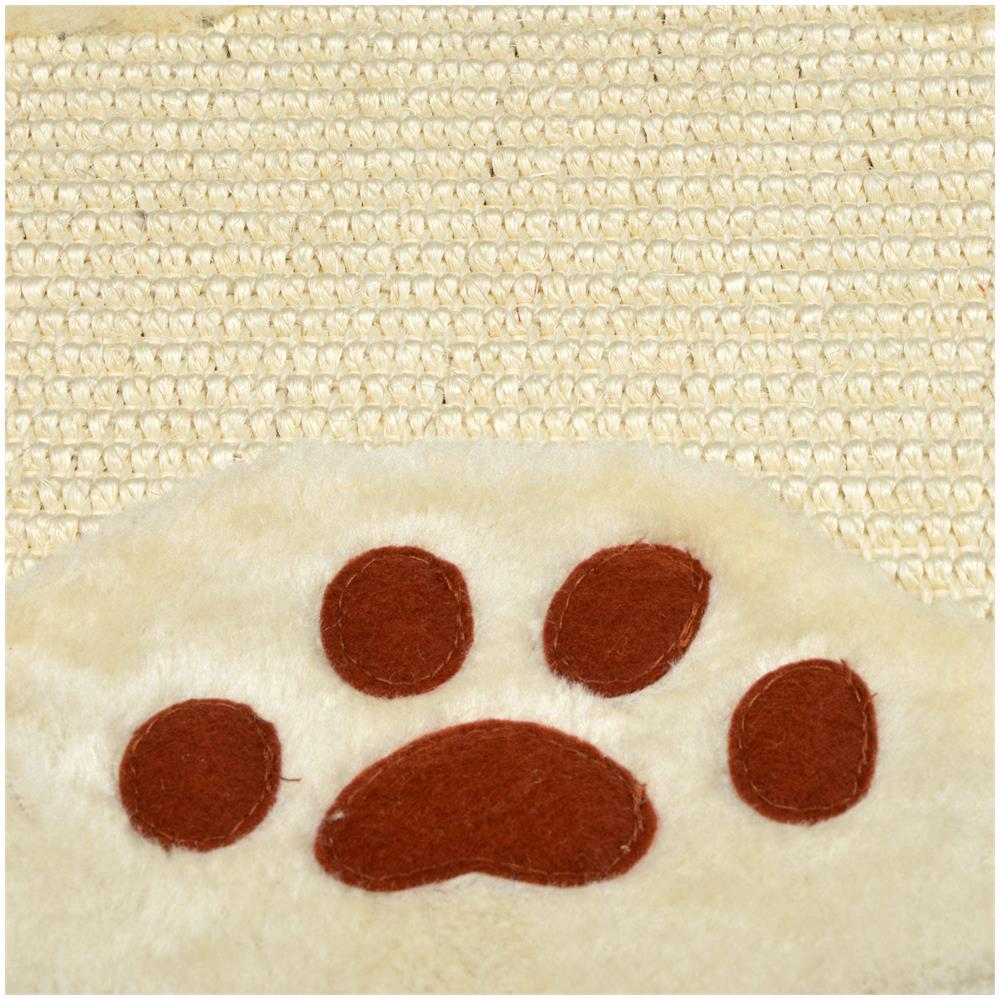 Tiragraffi A Forma Di Zampa Con Pompon, 35 X 35 X 23 Cm, Beige - Foto 4