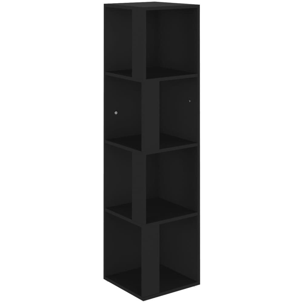 Armadio Angolare Nero 33x33x132 cm in Truciolato - Foto 2