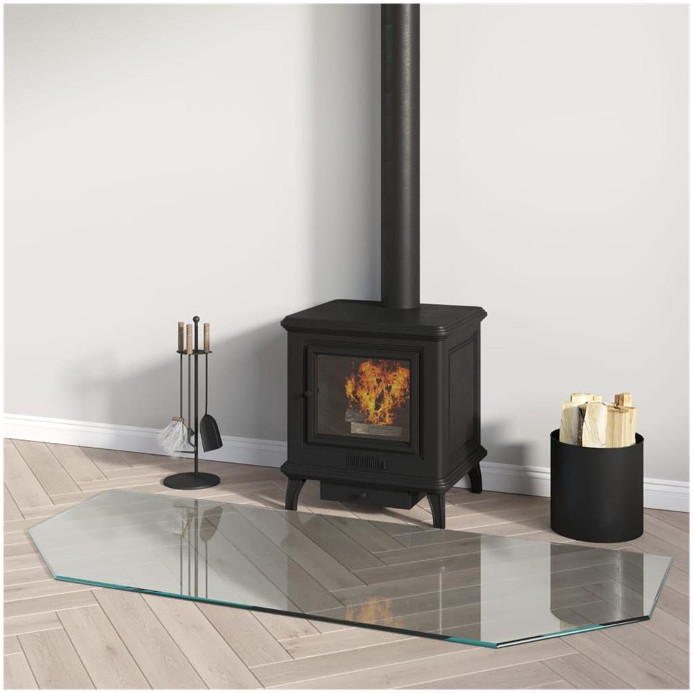 Lastra In Vetro Per Caminetto Esagonale 120x50 Cm - Foto 1