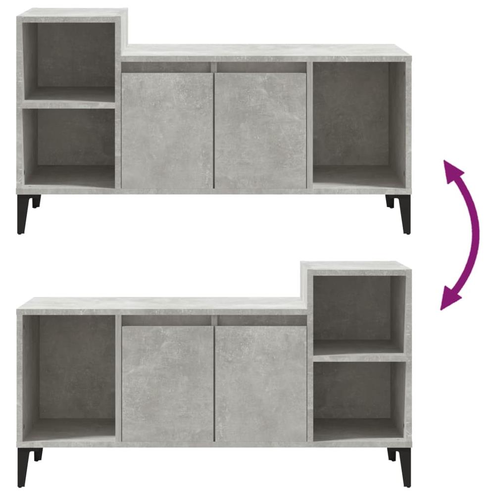 Mobile Per Tv Grigio Cemento 100x35x55 Cm Legno Multistrato - Foto 8