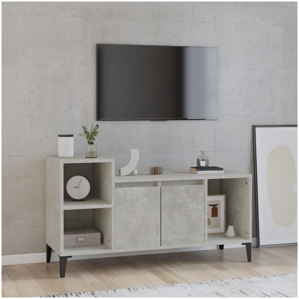 Mobile Per Tv Grigio Cemento 100x35x55 Cm Legno Multistrato - Foto 1
