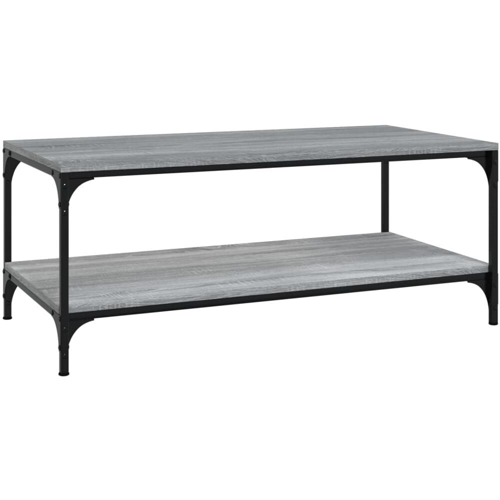 Tavolino Da Salotto Grigio Sonoma 80x50x40 Cm Legno Multistrato - Foto 2