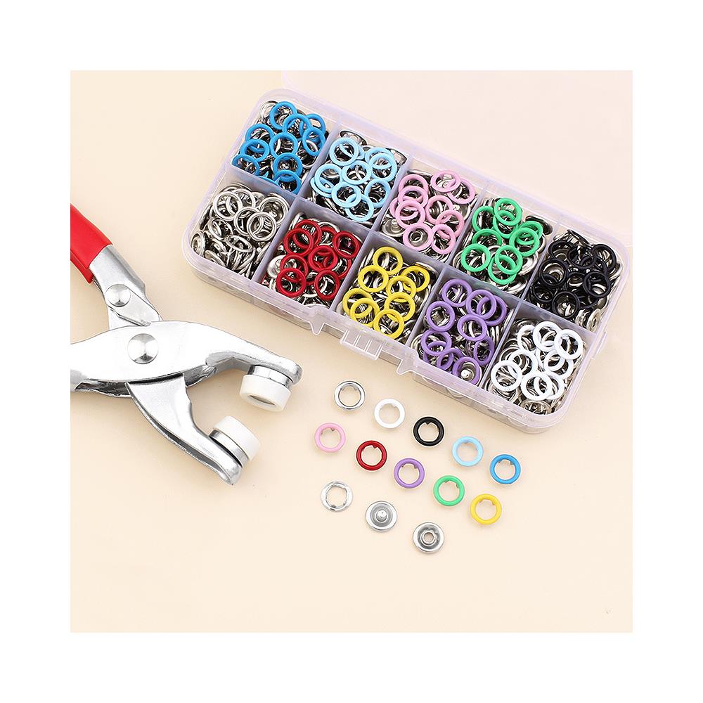 Pulsanti Con Utensili 100 Pz 9,5 Mm Multicolor - Foto 2