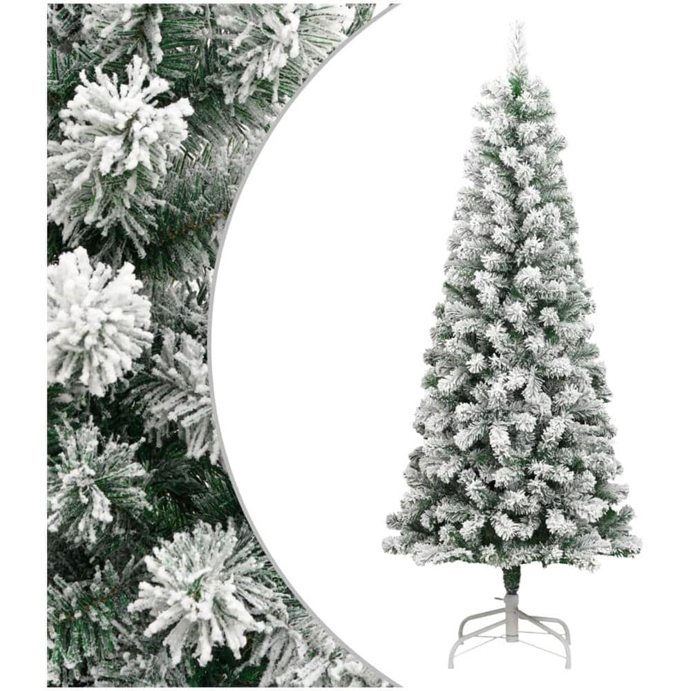Albero Natale Artificiale Incernierato Con Neve Fioccata 180 Cm - Foto 1