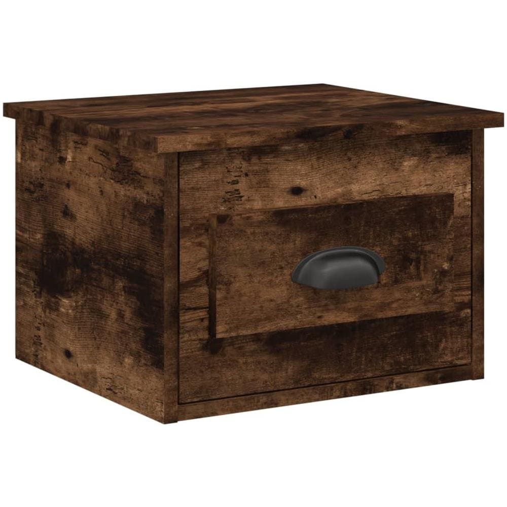 Comodino A Parete Rovere Fumo 41,5x36x28 Cm - Foto 2