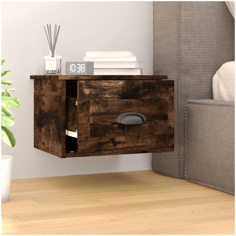 Comodino A Parete Rovere Fumo 41,5x36x28 Cm - Foto 3