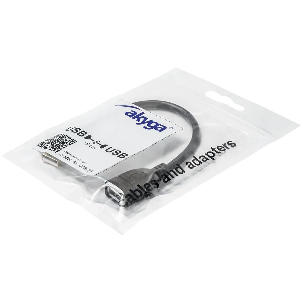 AK-USB-23 cavo USB 0,15 m USB 2.0 USB A Nero - Foto 4